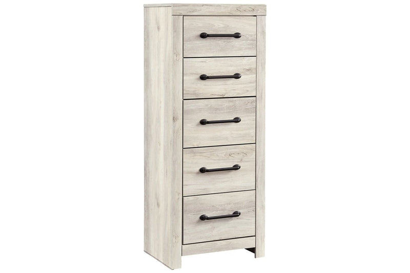 Cambeck Whitewash Narrow Chest of Drawers - Gate FurnitureChest