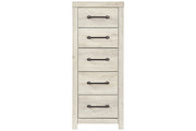 Cambeck Whitewash Narrow Chest of Drawers - Gate FurnitureChest