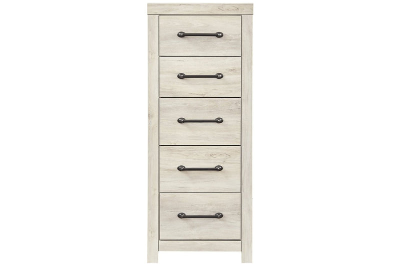 Cambeck Whitewash Narrow Chest of Drawers - Gate FurnitureChest