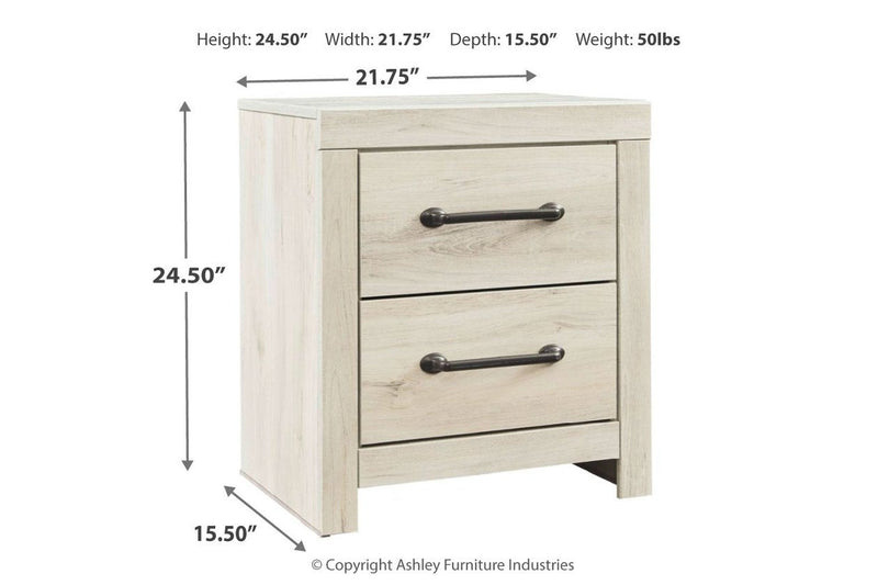 Cambeck Whitewash Nightstand - Gate FurnitureNightstand