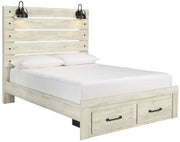 Cambeck Whitewash Queen Footboard Storage Bed - Gate FurnitureQueen Bed