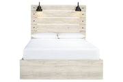 Cambeck Whitewash Queen Panel Bed with 2 Storage Drawers - Gate FurnitureQueen Bed
