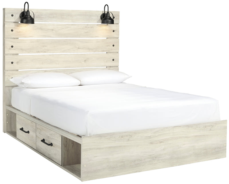 Cambeck Whitewash Side Storage Platform Bedroom Set - Gate FurnitureBedroom Set