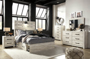 Cambeck Whitewash Side Storage Platform Youth Bedroom Set - Gate FurnitureYouth Bedroom Set
