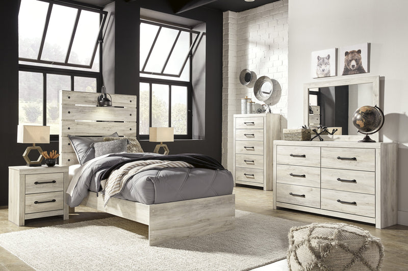 Cambeck Whitewash Youth Panel Bedroom Set - Gate FurnitureYouth Bedroom Set