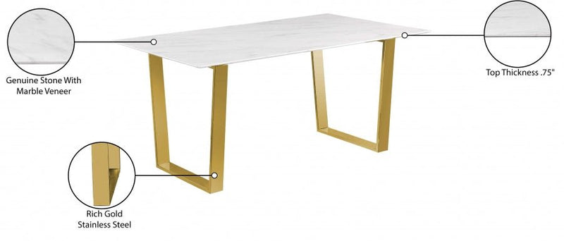 Cameron Dining Table White - 933-T