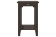 Camiburg Warm Brown Chairside End Table - T283-7 - Gate Furniture