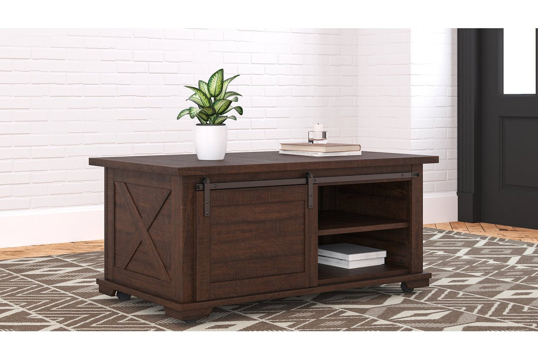 Camiburg Warm Brown Coffee Table - T283-1 - Gate Furniture