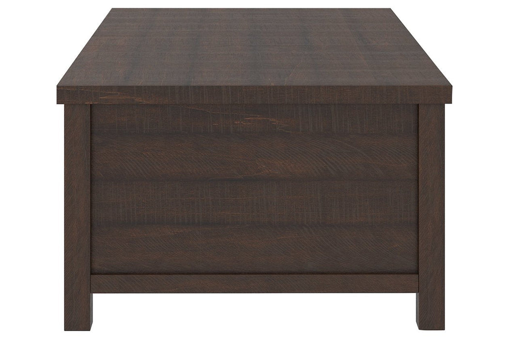 Camiburg Warm Brown Coffee Table with Lift Top - T283-9 - Gate Furniture