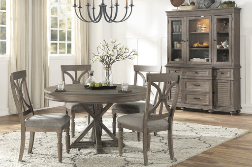 Cardano Driftwood Brown Round Dining Set - Gate FurnitureDining Room Set