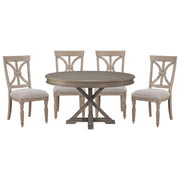 Cardano Driftwood Brown Round Dining Set - Gate FurnitureDining Room Set