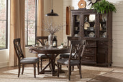 Cardano Driftwood Charcoal Round Dining Set - Gate FurnitureDining Room Set