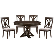 Cardano Driftwood Charcoal Round Dining Set - Gate FurnitureDining Room Set