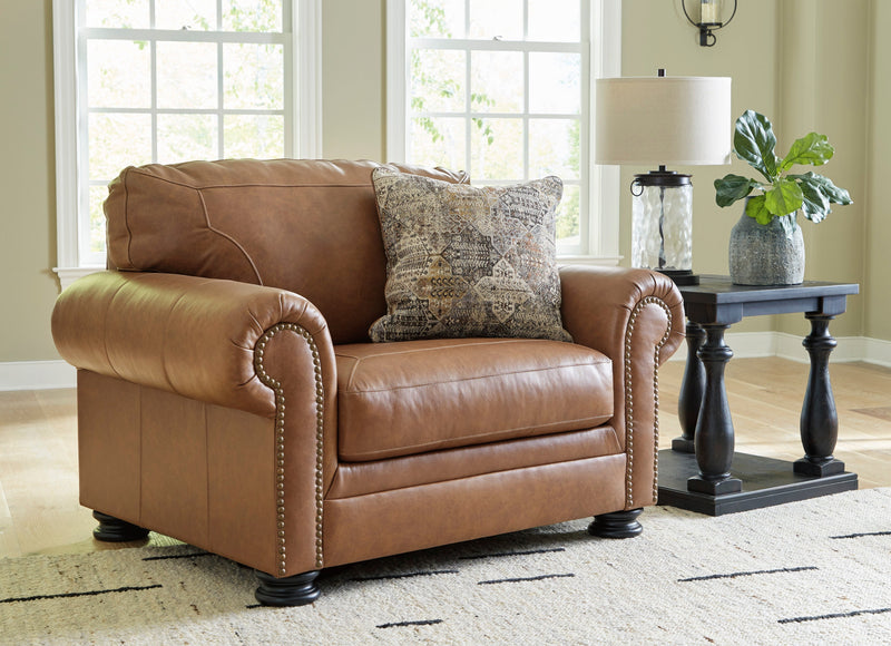 Carianna Caramel Leather Living Room Set - Gate FurnitureLiving Room Set