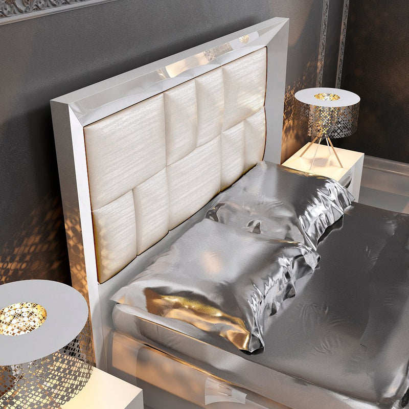 Carmen Bed White Queen - Gate FurnitureQueen Bed