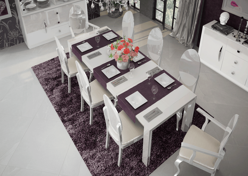 Carmen White Dining Room Set - Gate FurnitureDining Room Set