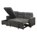 Carolina Gray Reversible Sleeper Sectional with Storage - 9402DGY*SC - Gate Furniture