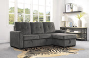 Carolina Gray Reversible Sleeper Sectional with Storage - Gate FurnitureSleeper Sectional