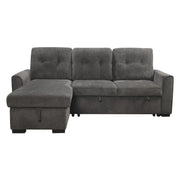 Carolina Gray Reversible Sleeper Sectional with Storage - Gate FurnitureSleeper Sectional