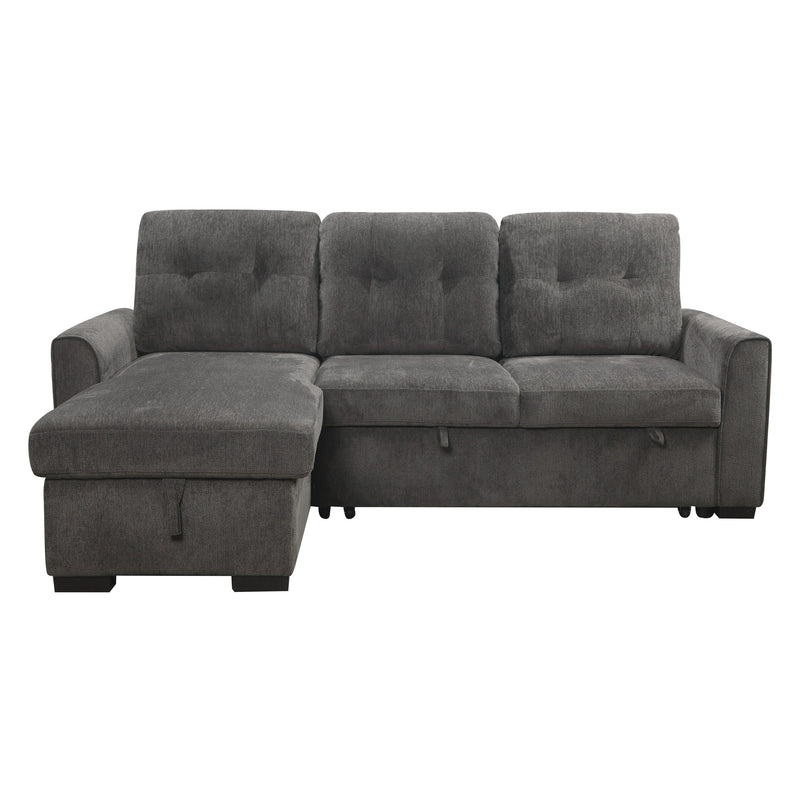 Carolina Gray Reversible Sleeper Sectional with Storage - Gate FurnitureSleeper Sectional