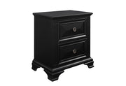 Carter Black Nightstand - Gate FurnitureNightstand
