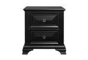 Carter Black Nightstand - Gate FurnitureNightstand