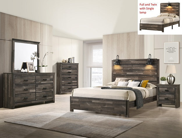 Carter Brown Full Panel Bed - B6800-F-BED - Gate Furniture