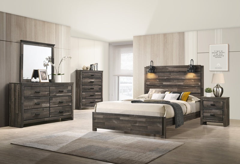 Carter Brown Platform Bedroom Set - Gate FurnitureBedroom Set