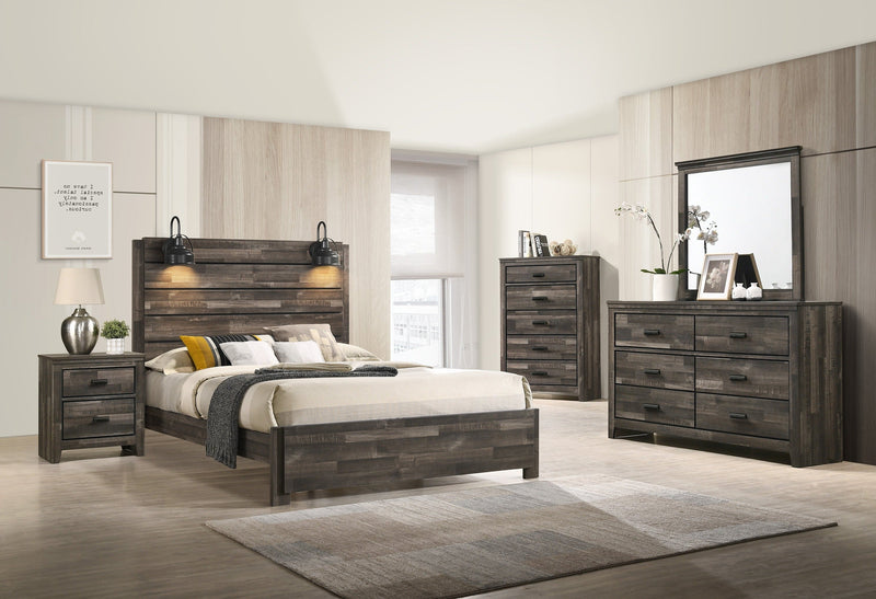 Carter Brown Platform Youth Bedroom Set - Gate FurnitureYouth Bedroom Set