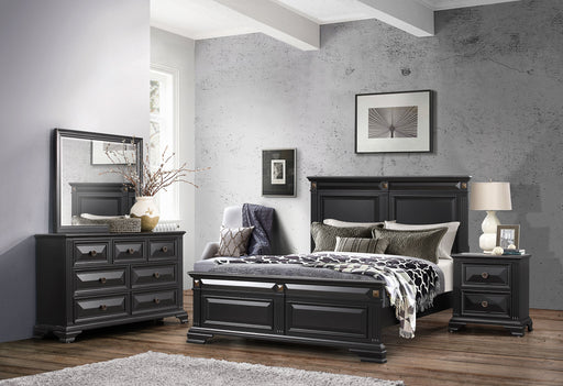 Carter King Bed, Dresser, Mirror, Nightstand - CARTER-KB+DR+MR+NS - Gate Furniture