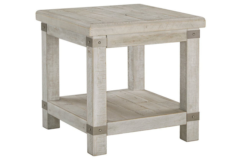 Carynhurst White Wash Gray End Table - Gate FurnitureEnd Table