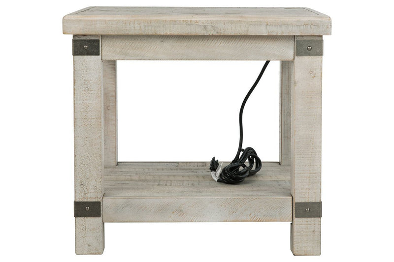 Carynhurst White Wash Gray End Table - Gate FurnitureEnd Table