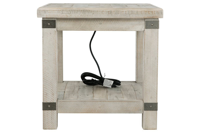 Carynhurst White Wash Gray End Table - Gate FurnitureEnd Table