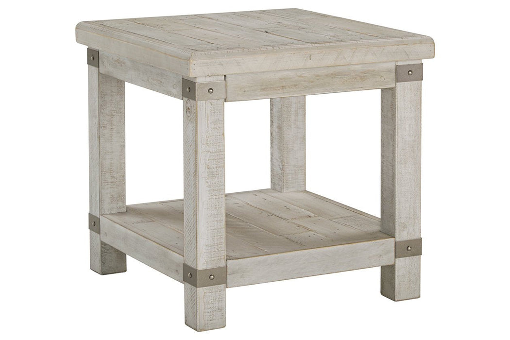 Carynhurst White Wash Gray End Table - T757-3 - Gate Furniture