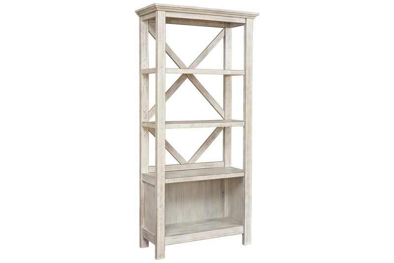 Carynhurst Whitewash 75" Bookcase - Gate FurnitureBookcases