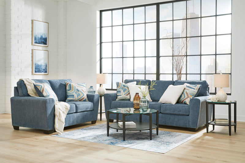Cashton Blue Living Room Set - Gate FurnitureLiving Room Set