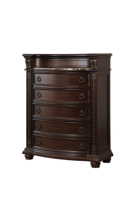 Cavalier Brown Marble Insert Chest - 1757-9 - Gate Furniture