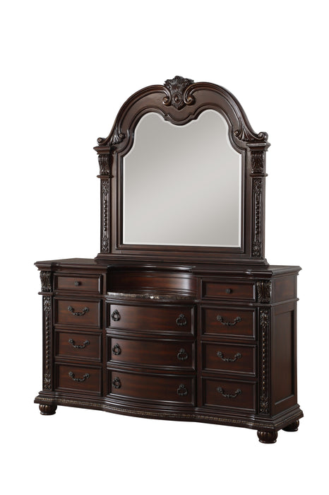 Cavalier Brown Marble Insert Dresser - 1757-5 - Gate Furniture