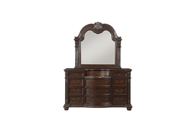 Cavalier Brown Marble Insert Dresser - Gate FurnitureDresser