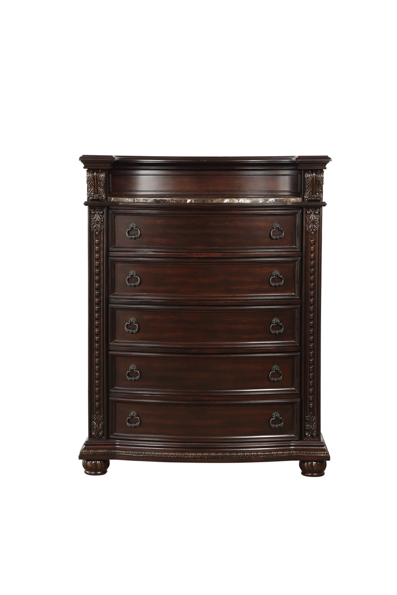 Cavalier Brown Sleigh Bedroom Set - Gate FurnitureBedroom Set