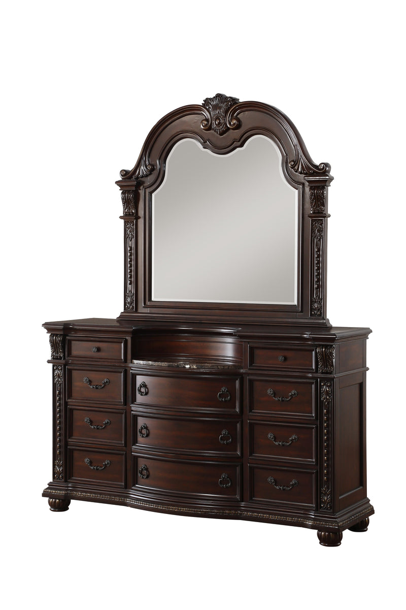 Cavalier Brown Sleigh Bedroom Set - Gate FurnitureBedroom Set