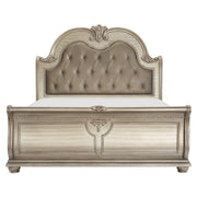 Cavalier Silver Upholstered Sleigh Bedroom Set - Gate FurnitureBedroom Set