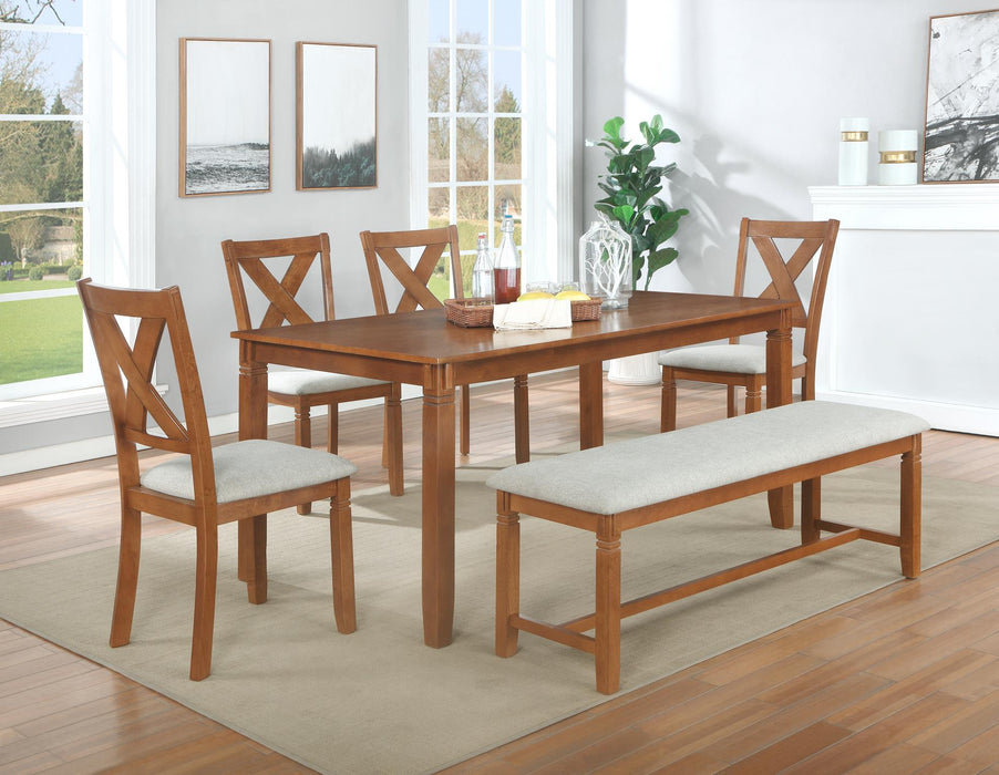 Cedrus 6Pcs Oak Dining Set (6 In 1) - D3339-6IN1 - Gate Furniture