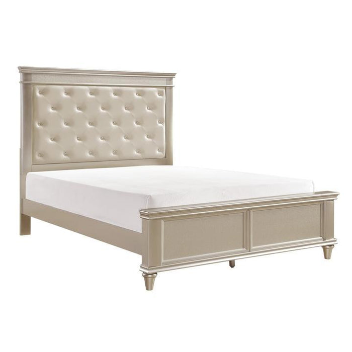 Celandine Silver King Panel Bed - 1928K-1EK - Gate Furniture