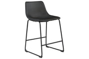 Centiar Black Counter Height Bar Stool (Set of 2) - Gate FurnitureBarstool