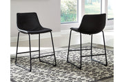 Centiar Black Counter Height Bar Stool (Set of 2) - Gate FurnitureBarstool