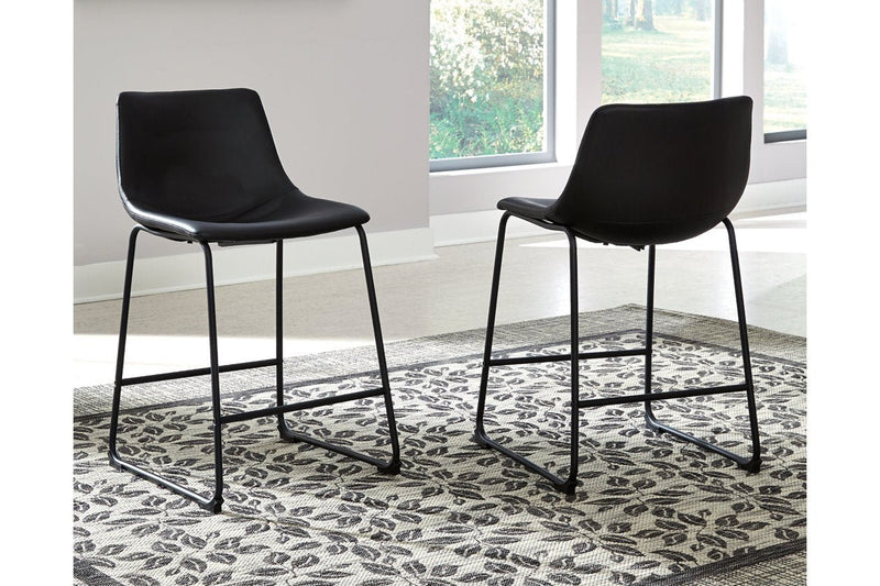 Centiar Black Counter Height Bar Stool (Set of 2) - Gate FurnitureBarstool