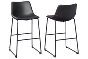 Centiar Black Pub Height Bar Stool (Set of 2) - Gate FurnitureBarstool