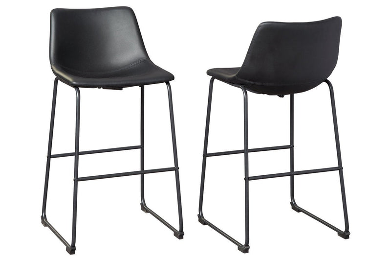 Centiar Black Pub Height Bar Stool (Set of 2) - Gate FurnitureBarstool