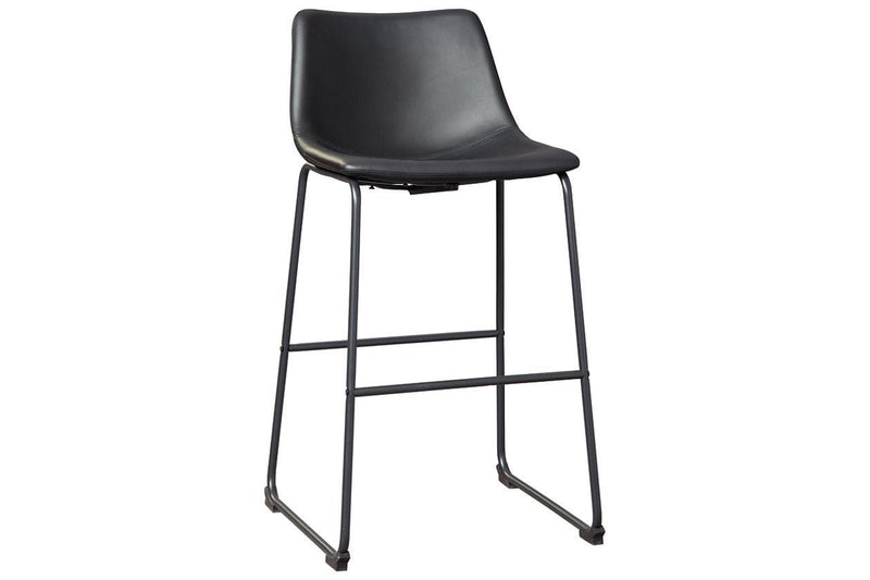Centiar Black Pub Height Bar Stool (Set of 2) - Gate FurnitureBarstool